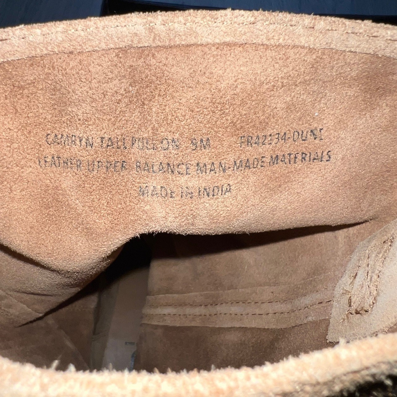 Frye Camryn Tall Pull On Unlined Suede Boots Dune Brown SZ 9 Women’s FR42134