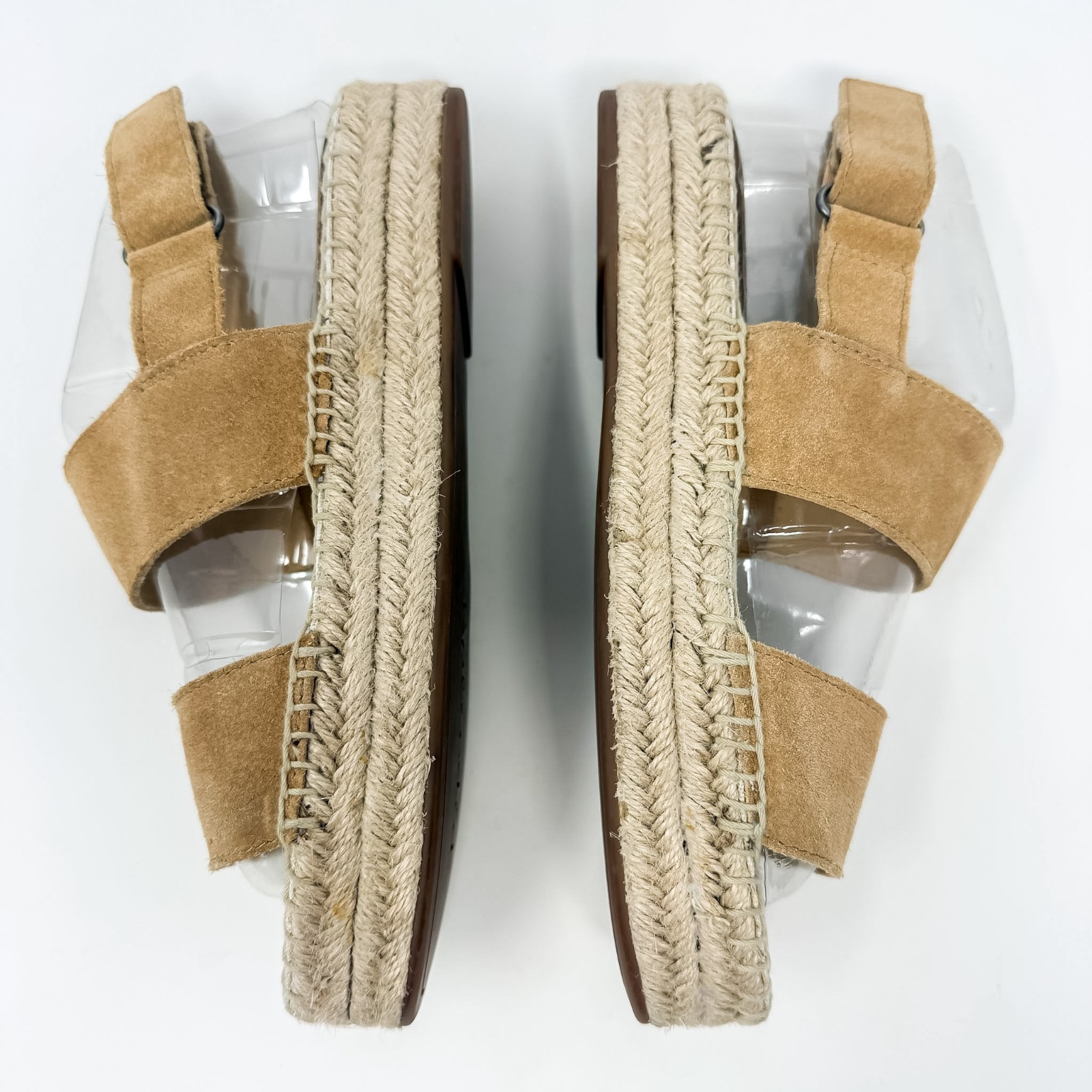 Splendid Aubrey Suede Espadrille Sandals Women’s 7 Tan Slingback 1.5″ Platform