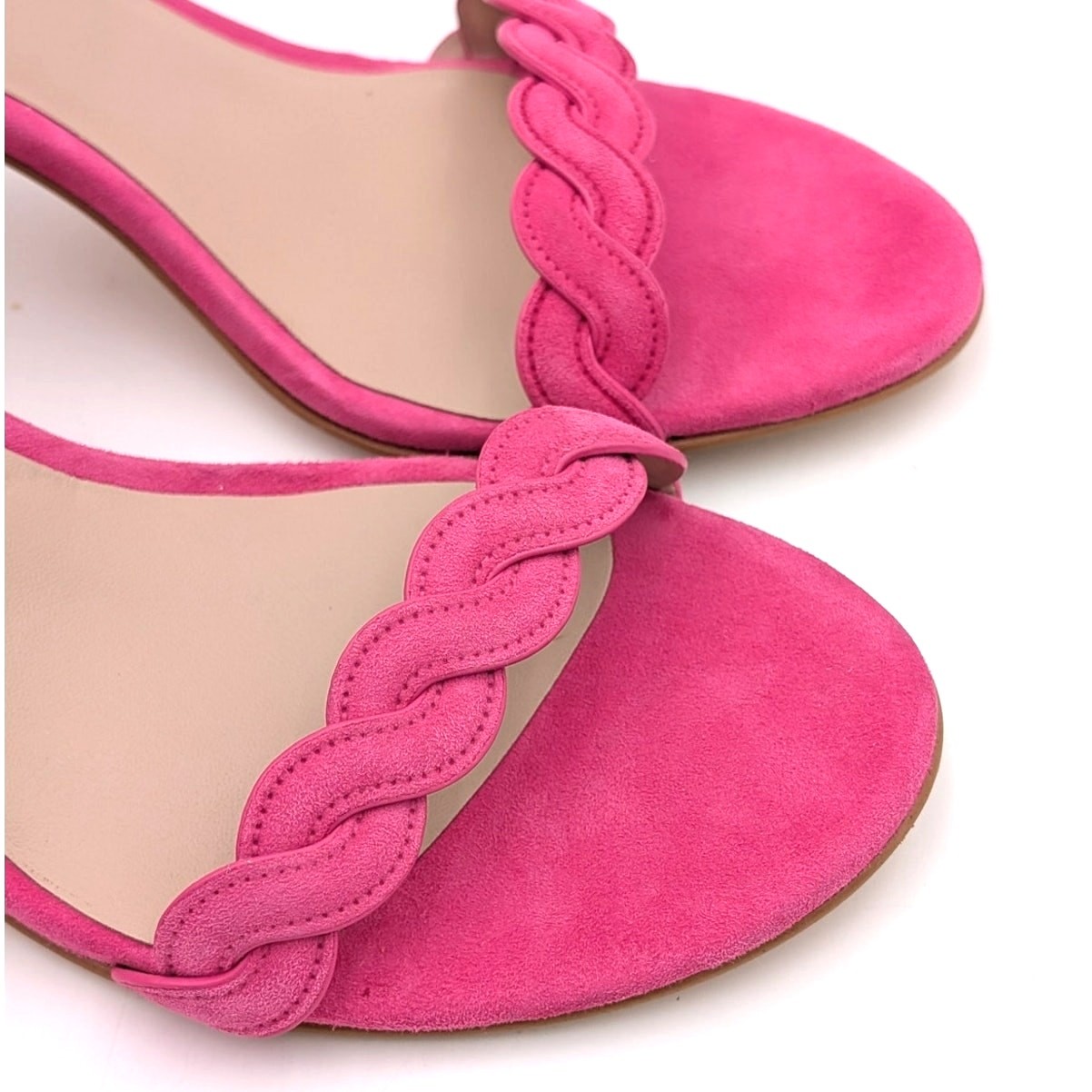 Stuart Weitzman Dancer Twistie Suede Sandal Women’s Pink Size US8B EU38.5