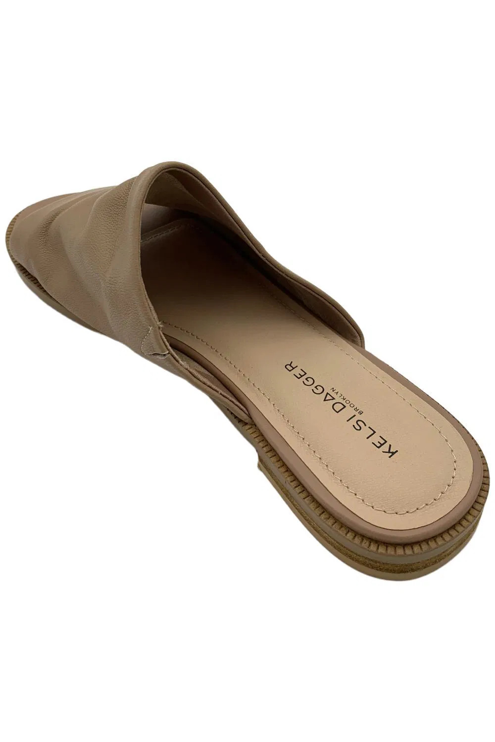Kelsi Dagger Leather Slide Sandals Ruthie Nude