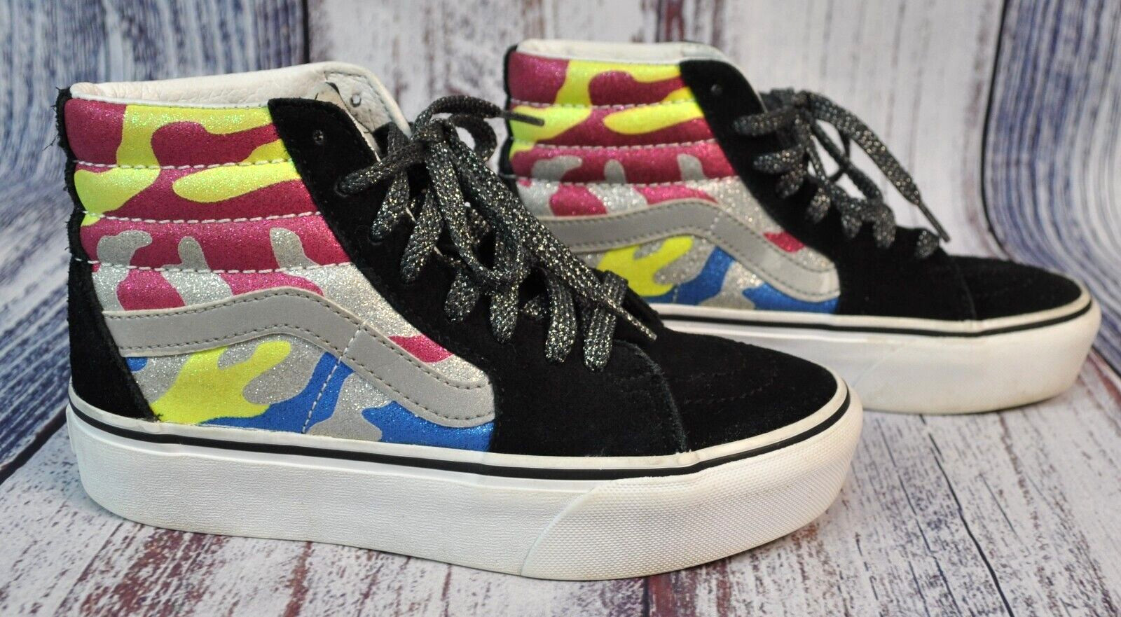 Vans Shoes Women’s 5 Men’s 3.5 SK8-Hi Tapered Stackform Multicolor Glitter