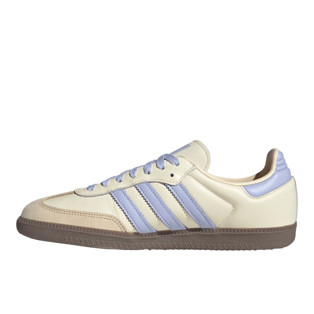 adidas Samba Og Lace Up Womens Off White, Purple Sneakers Casual Shoes JI2678