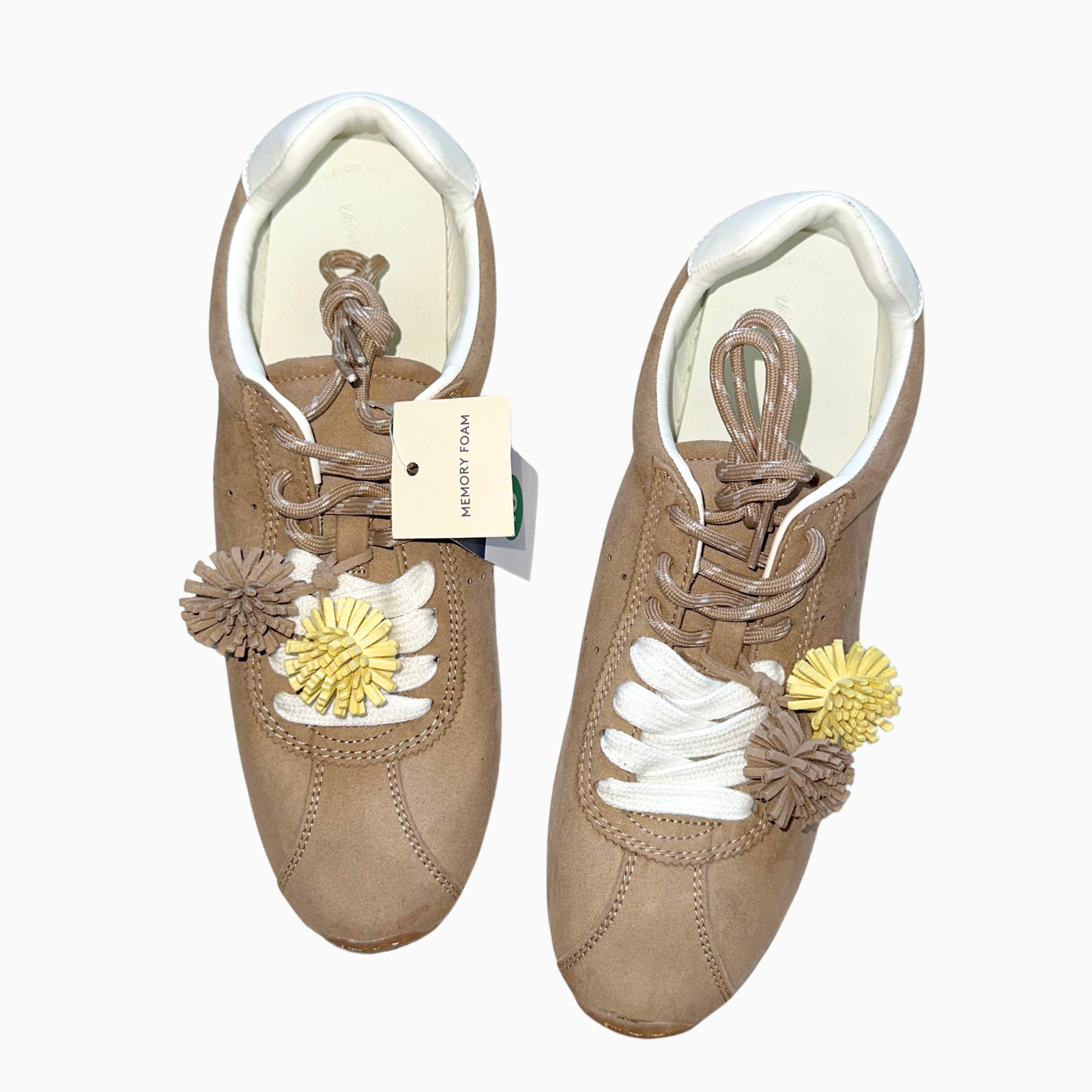 Universal Thread Jojo Brown Faux Suede Memory Foam Sneakers Womens 10 New