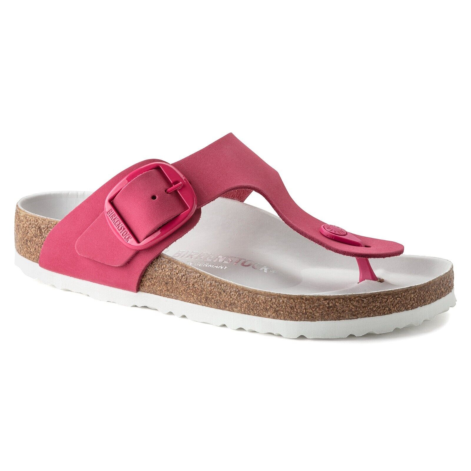 Birkenstock Women’s Gizeh Big Buckle Nubuk Fuchsia Tulip Sandal US5 EU36 1022558
