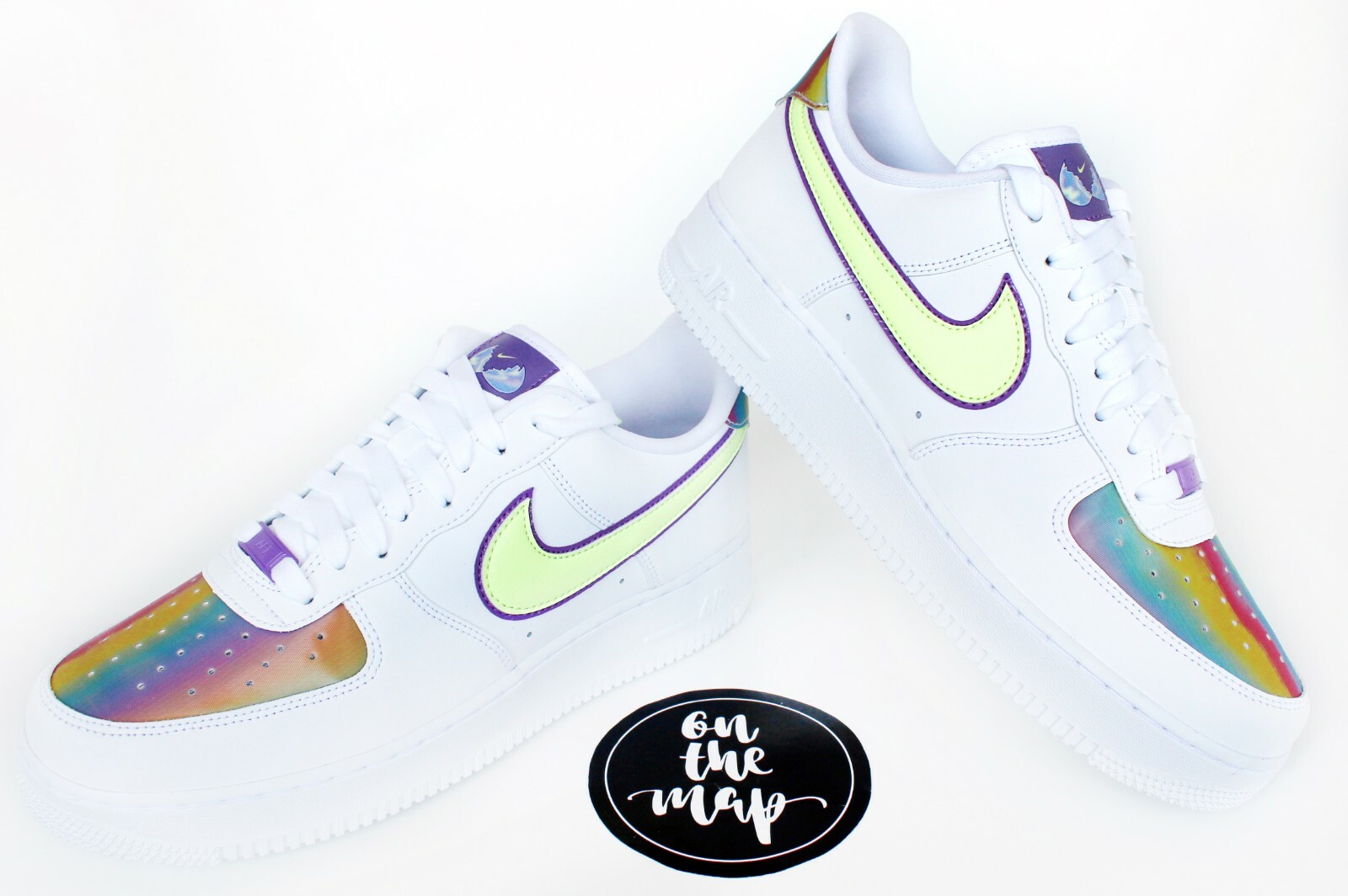 Nike Air Force 1 Easter 2020 AF1 Rainbow White UK 2 3 5 6 7 8 US CW0367-100 New