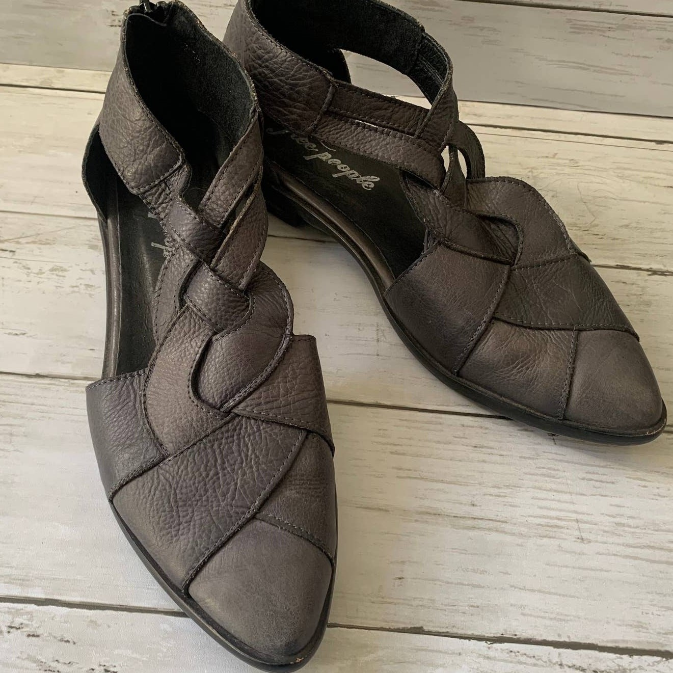 Free People Wanderlust Woven Pointed Flats Size 6.5