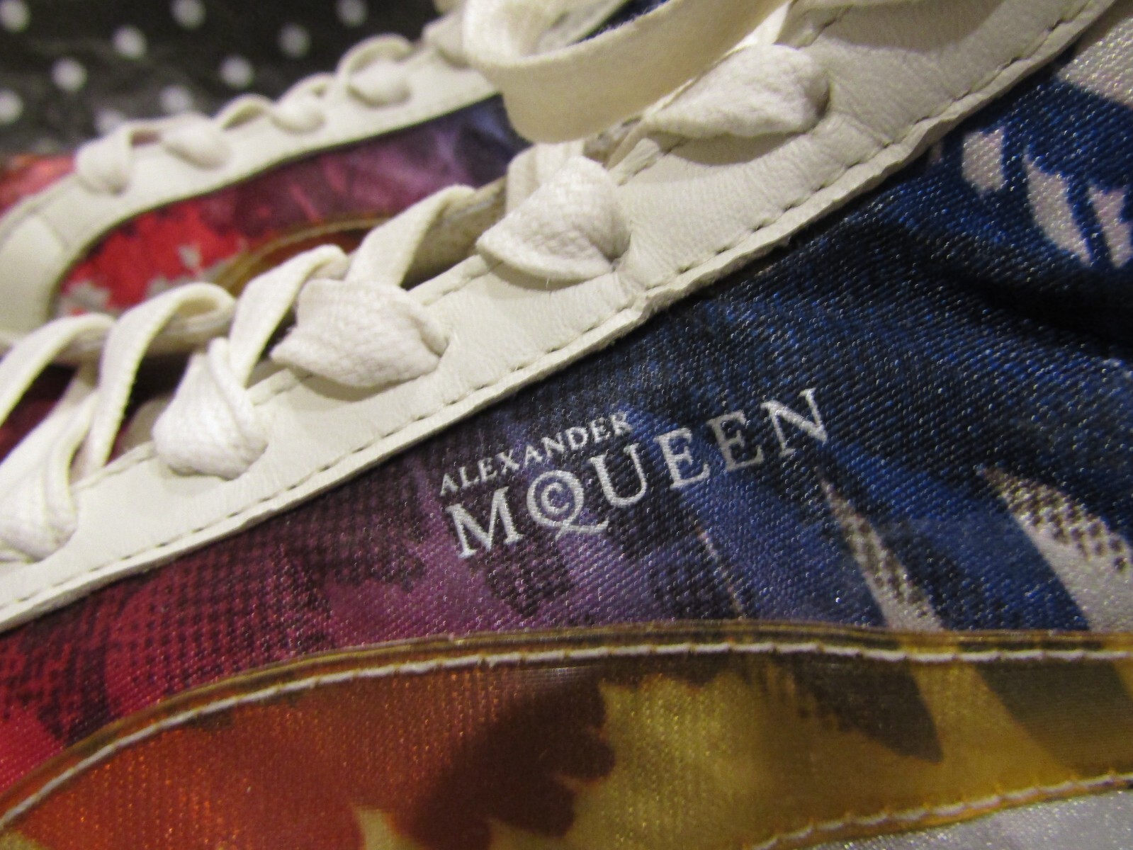 Authentic GUC Alexander McQueen Puma Hi Top Sneakers Multicolor Size 8