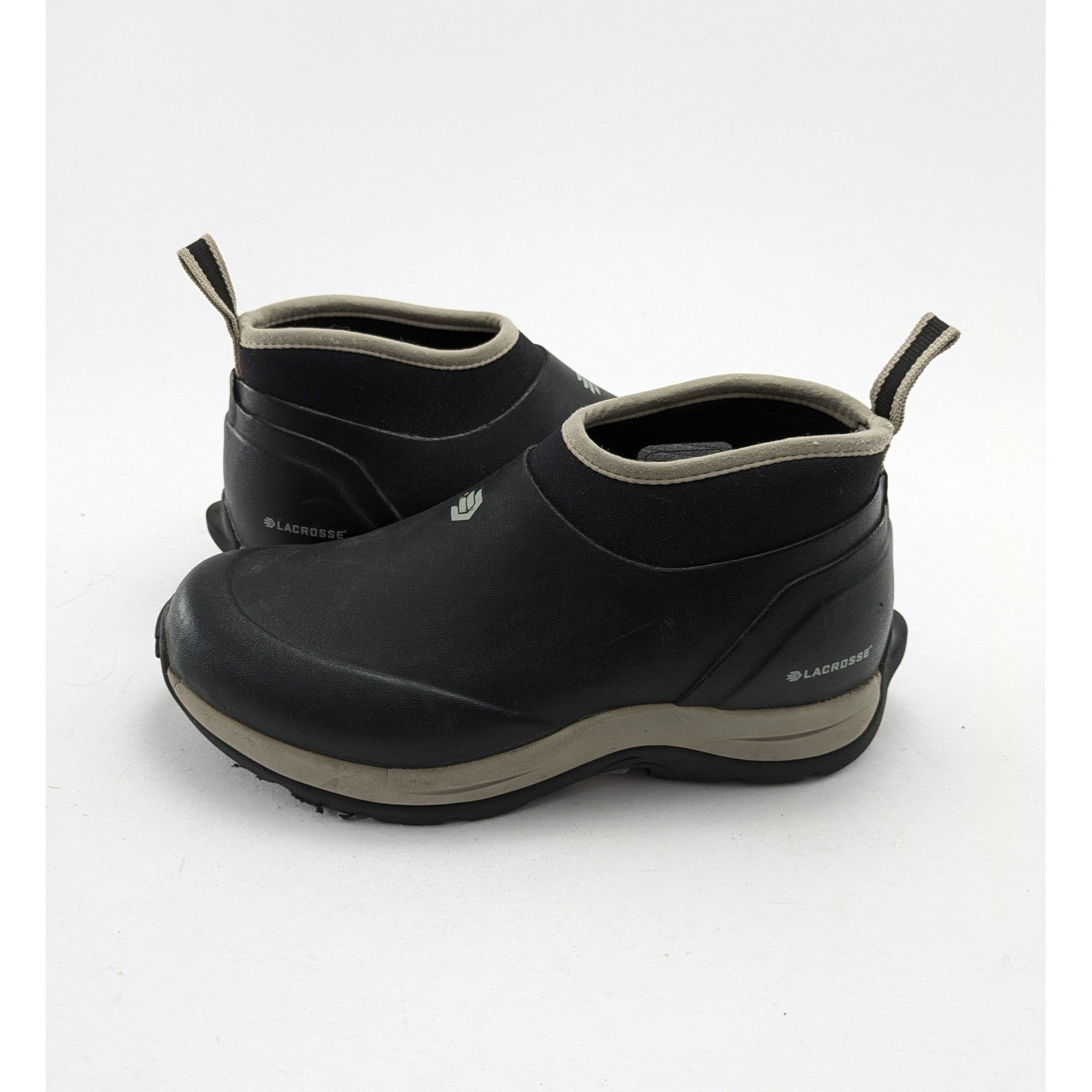 Womens LaCrosse Alpha Meadow 3.5in Black Rubber Work Shoes 656142 Size 7
