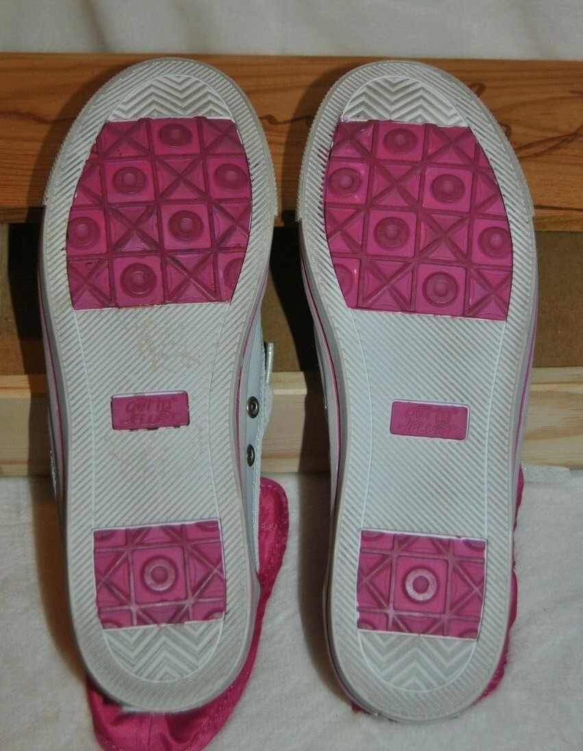 Women’s GOT TA FLURT White w Pink Trim High Top Athletic Shoes Size 9 Leather