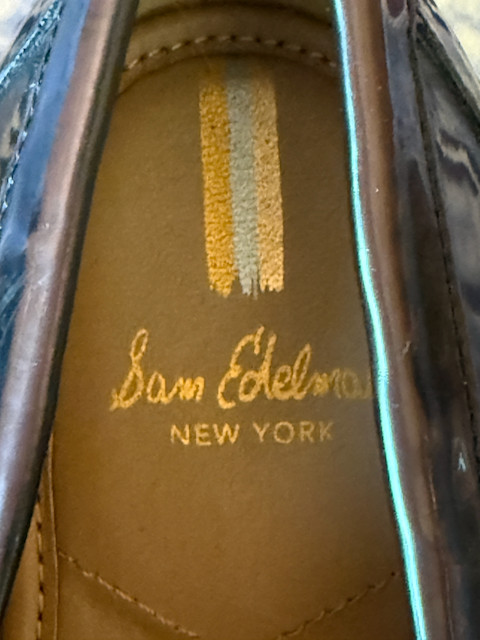 Sam Edelman Laurs Lug Sole Loafers Spiced Brandy Horsebit Women’s 8.5 NWOB