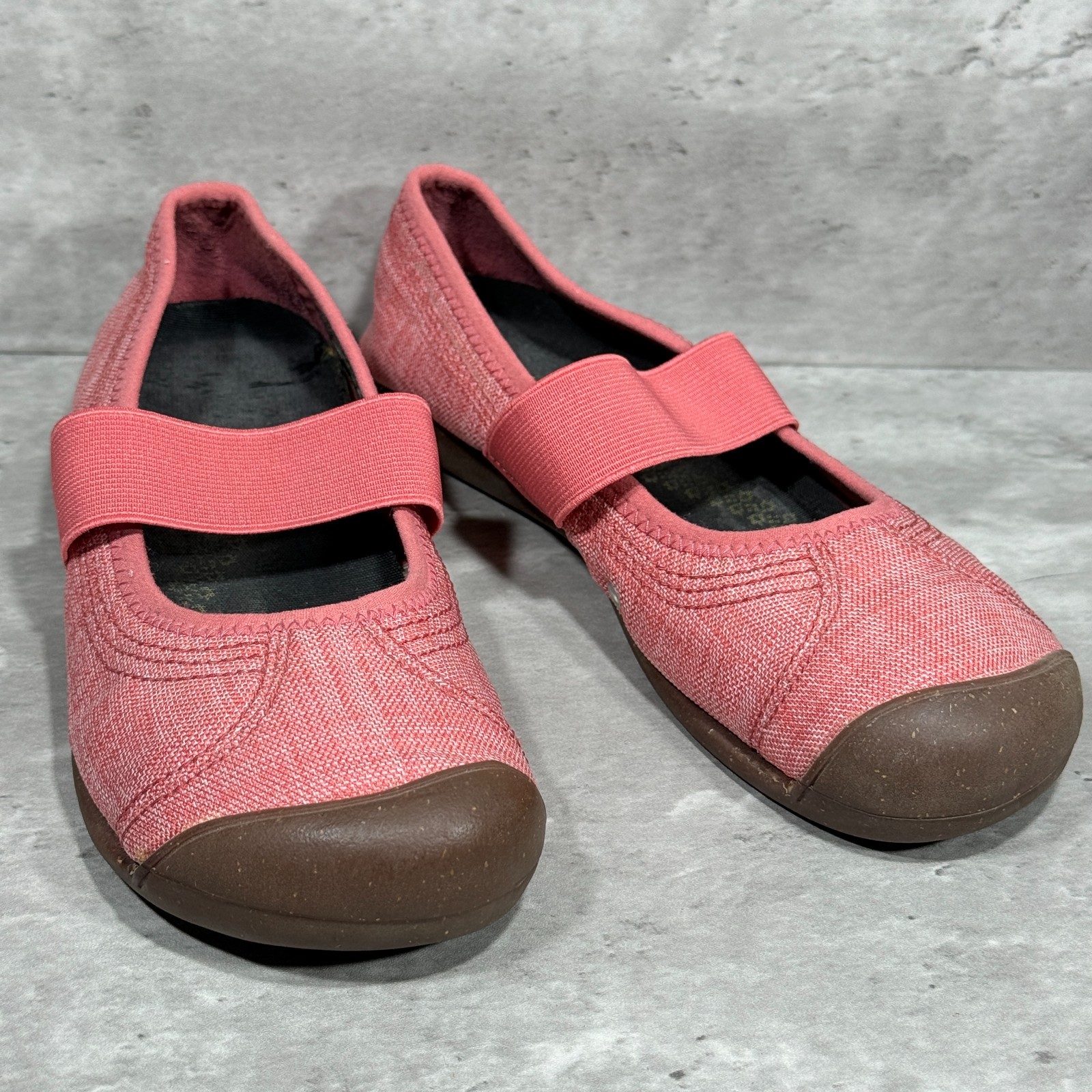 KEEN Sienna Red Coral Slip On Mary Jane Style Shoes Flats Women’s Size 7.5