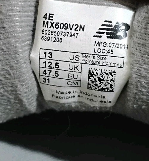 New Balance 609 Mens Size 13 Grey Casual Shoes Sneakers Walking MX609V2N