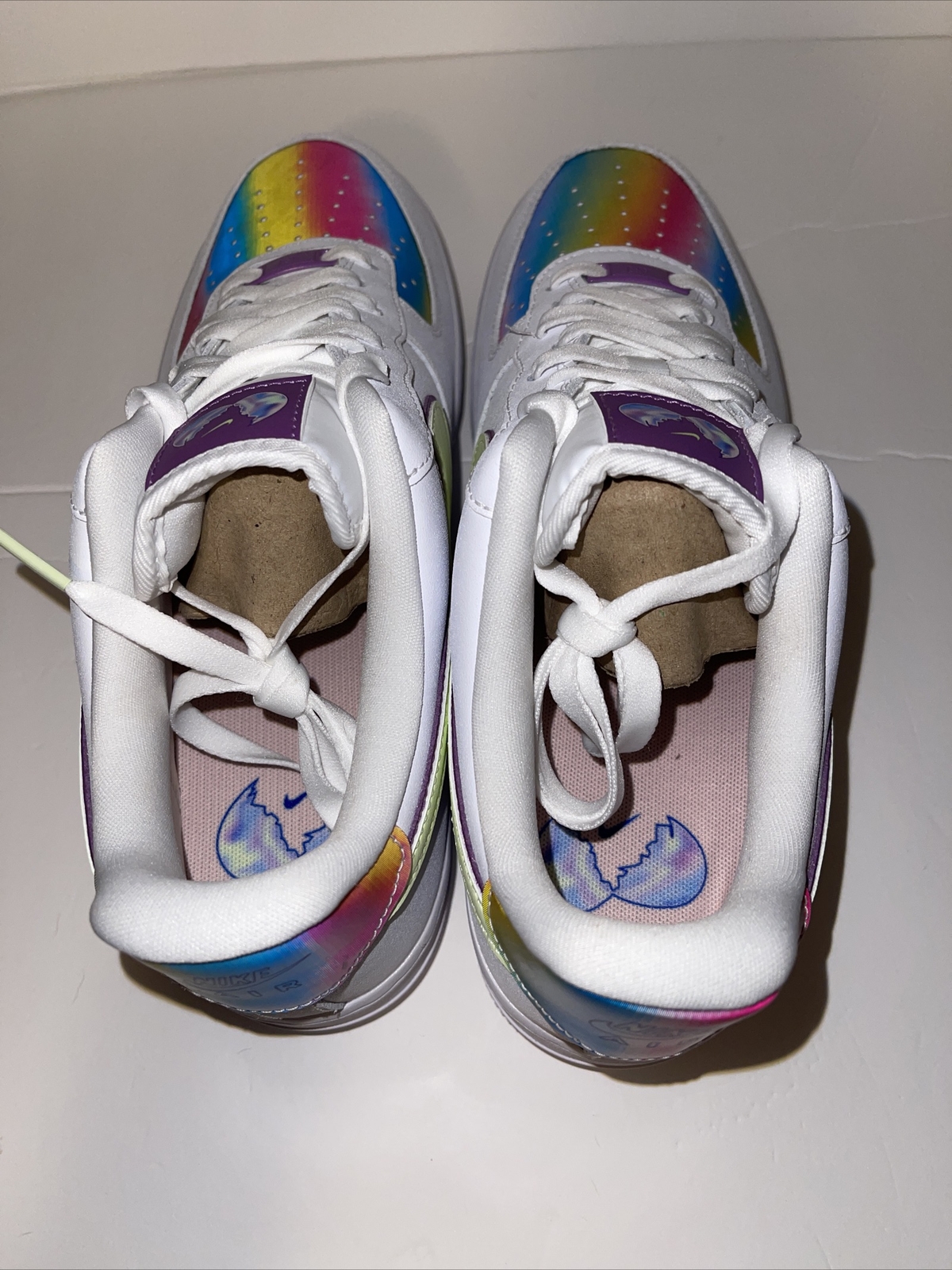 Nike Womens Air Force 1 Low Easter White Barely Volt Blue CW0367-100 Size 11