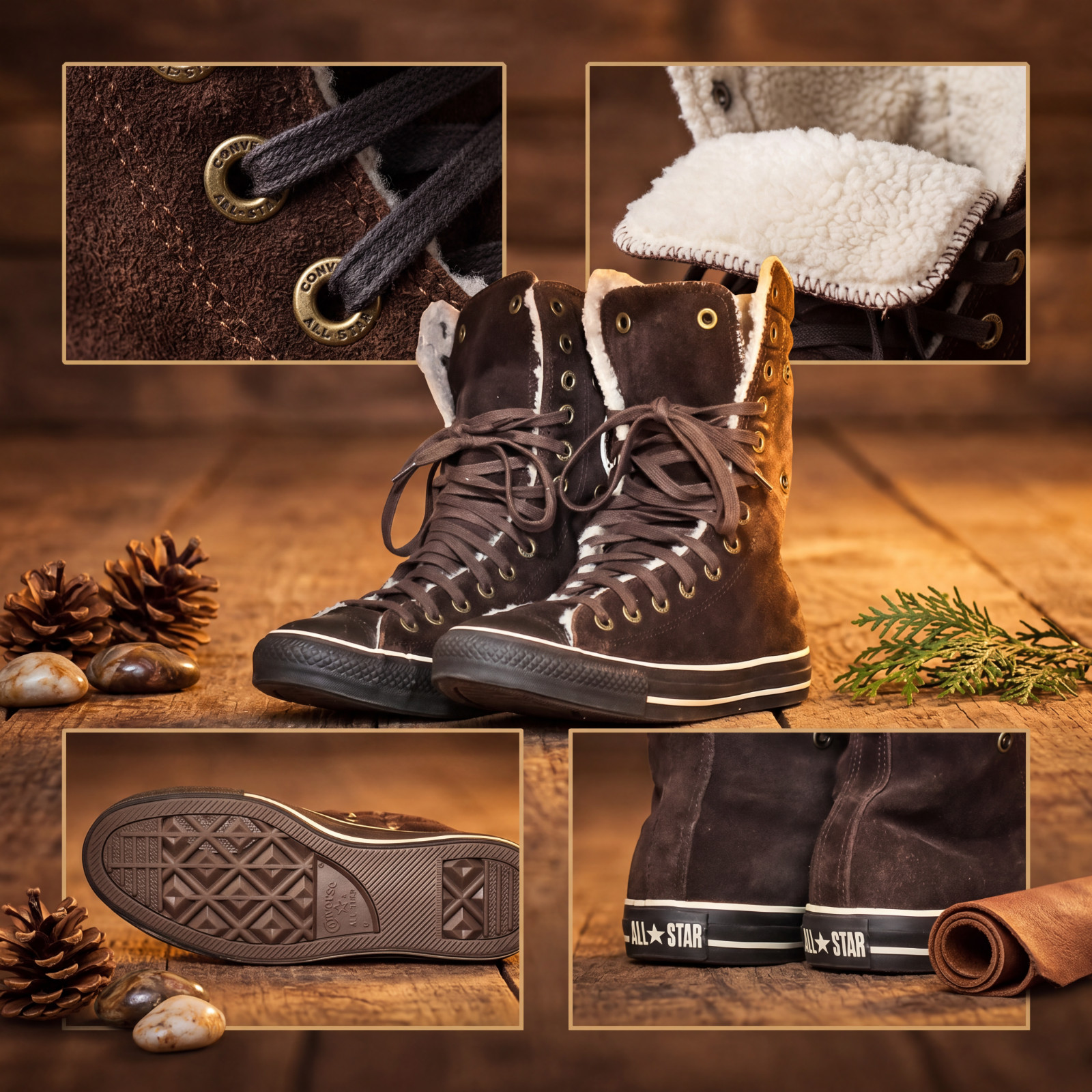 CONVERSE Brown Winter Boots – Lined Street & Outdoor Ready Casual Vibe