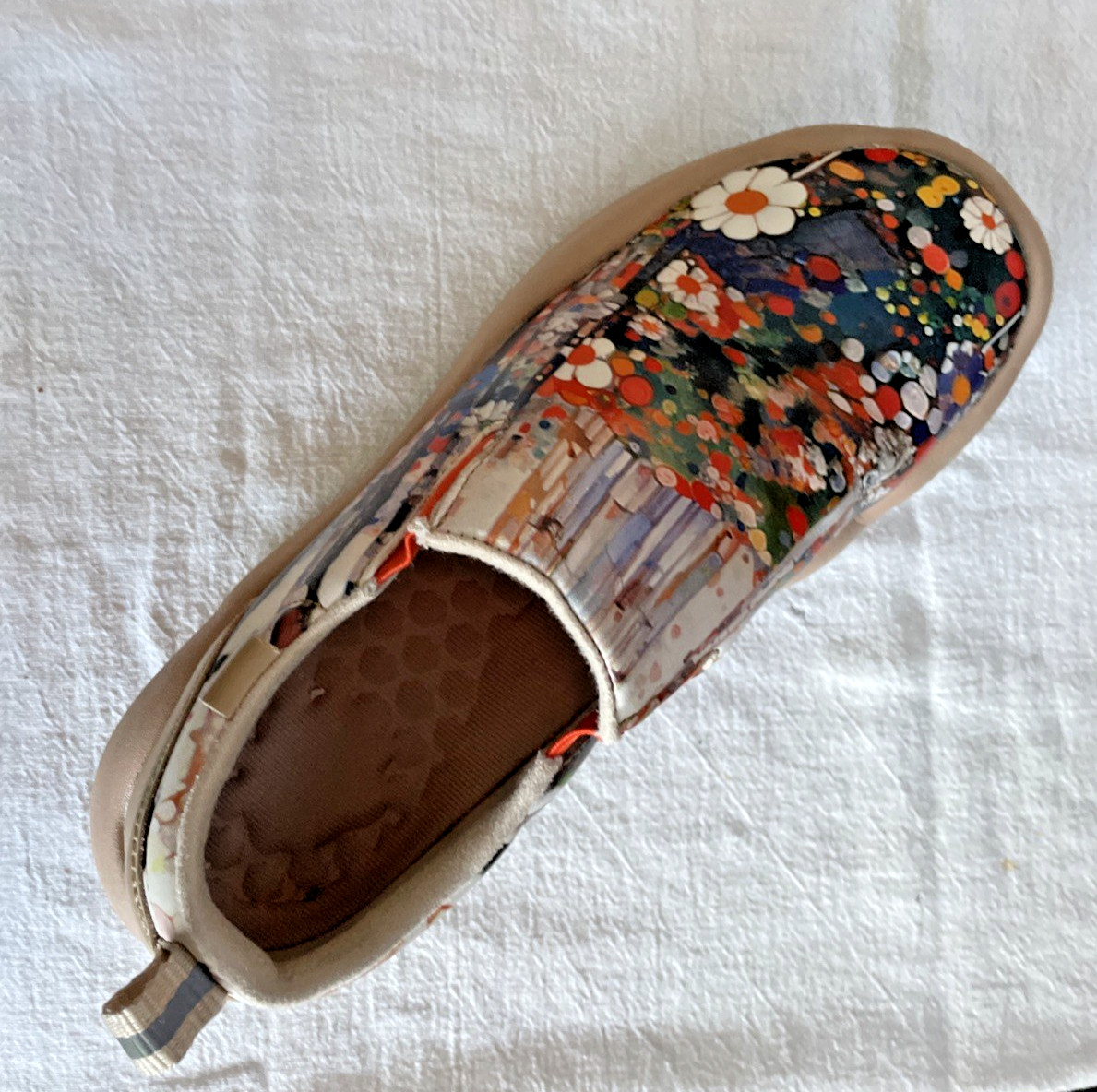 Painted Travel Loafers Artsy Boho Lightweight Casual Comfortable SlipOn Size 9.5