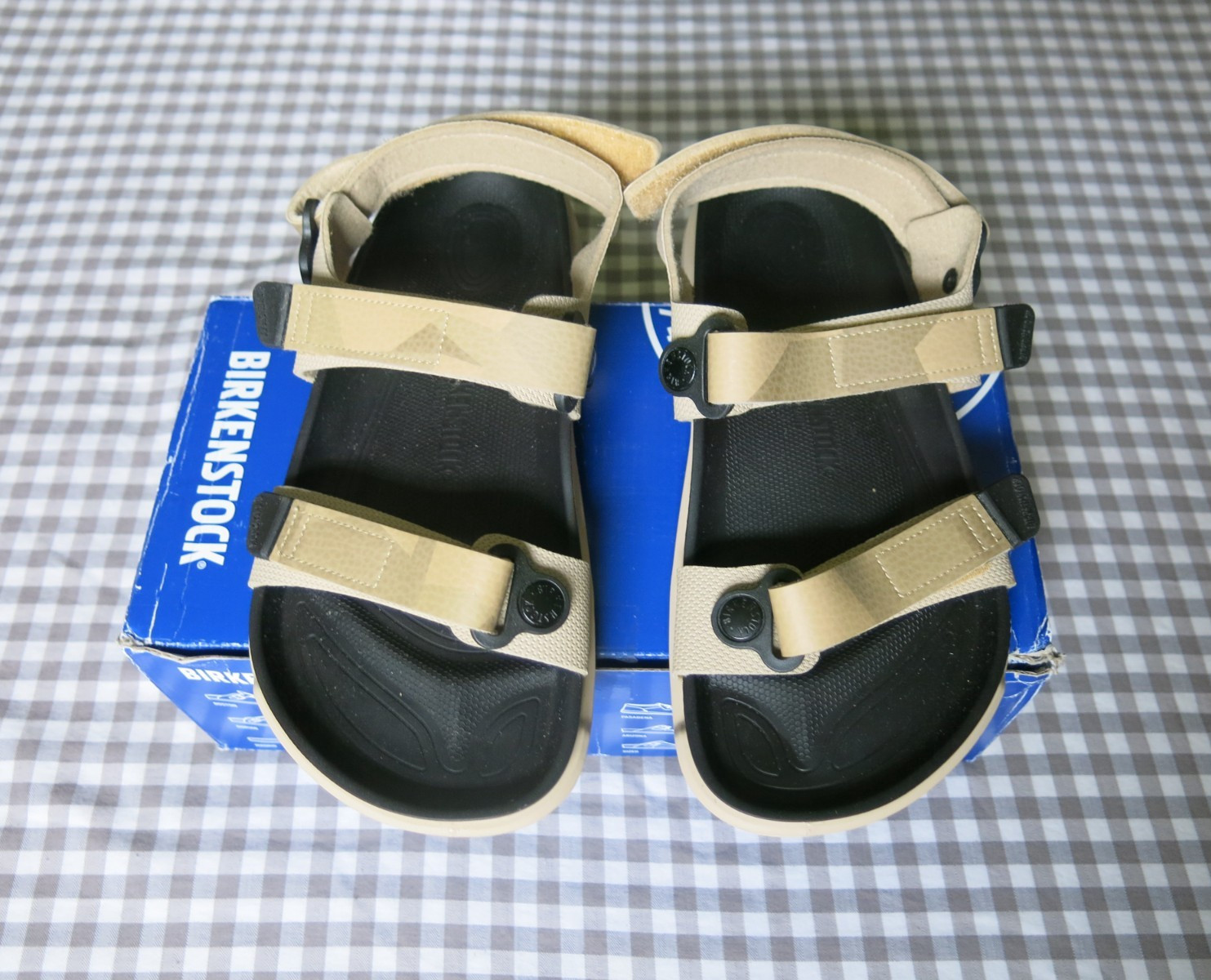 Birkenstock Kalahari futura geometric camo beige EU 38 US 7-7.5 regular/wide