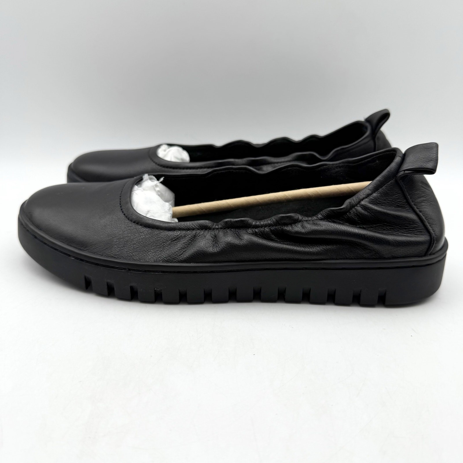 VIONIC Womens Uptown Ballet Slip-on Flats US 7 EU 37 Black Leather NWOB