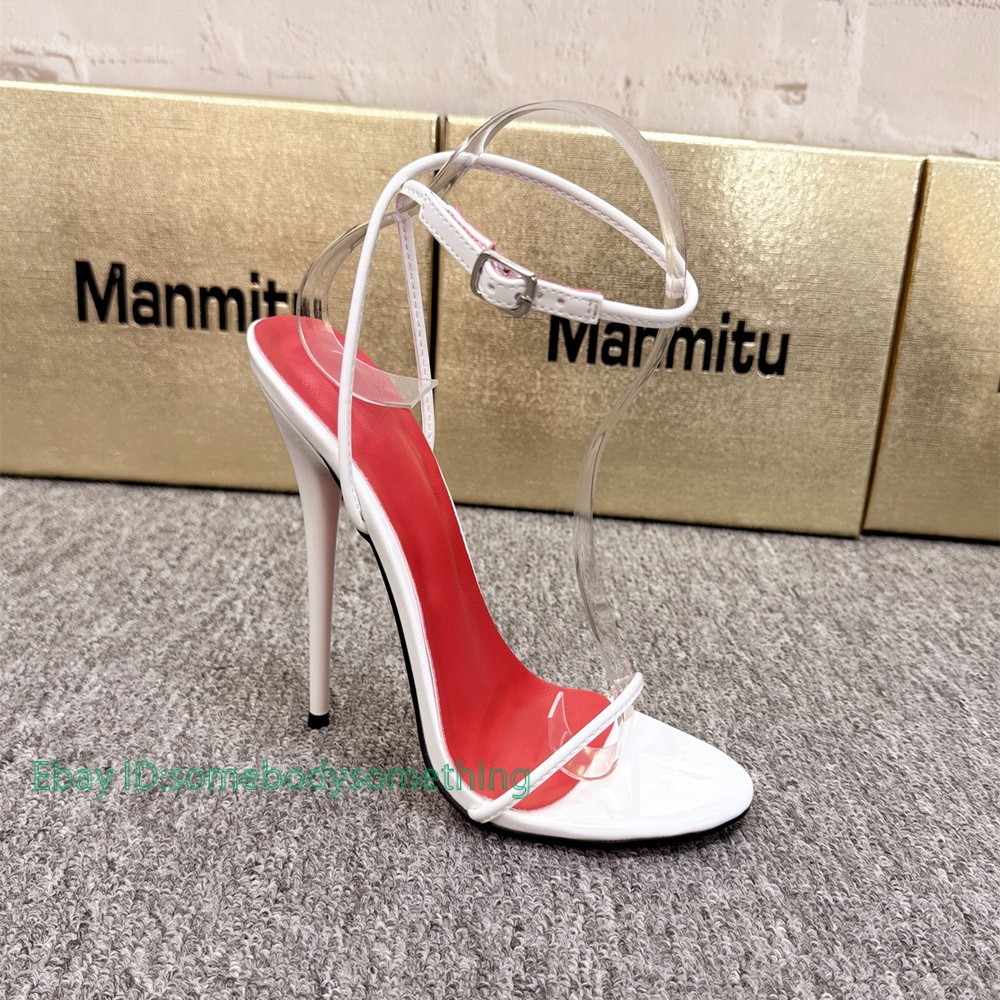 12/14/16CM Heeled Sandals Sexy Stage Show Party Summer Shoes Round Strap Black