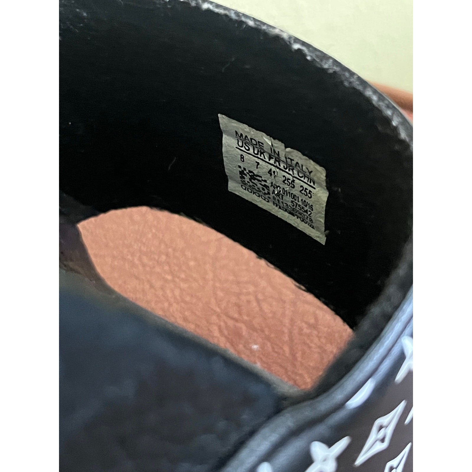 Louis Vuitton x Supreme Black Monogram Slides Sandals, Size 8/40