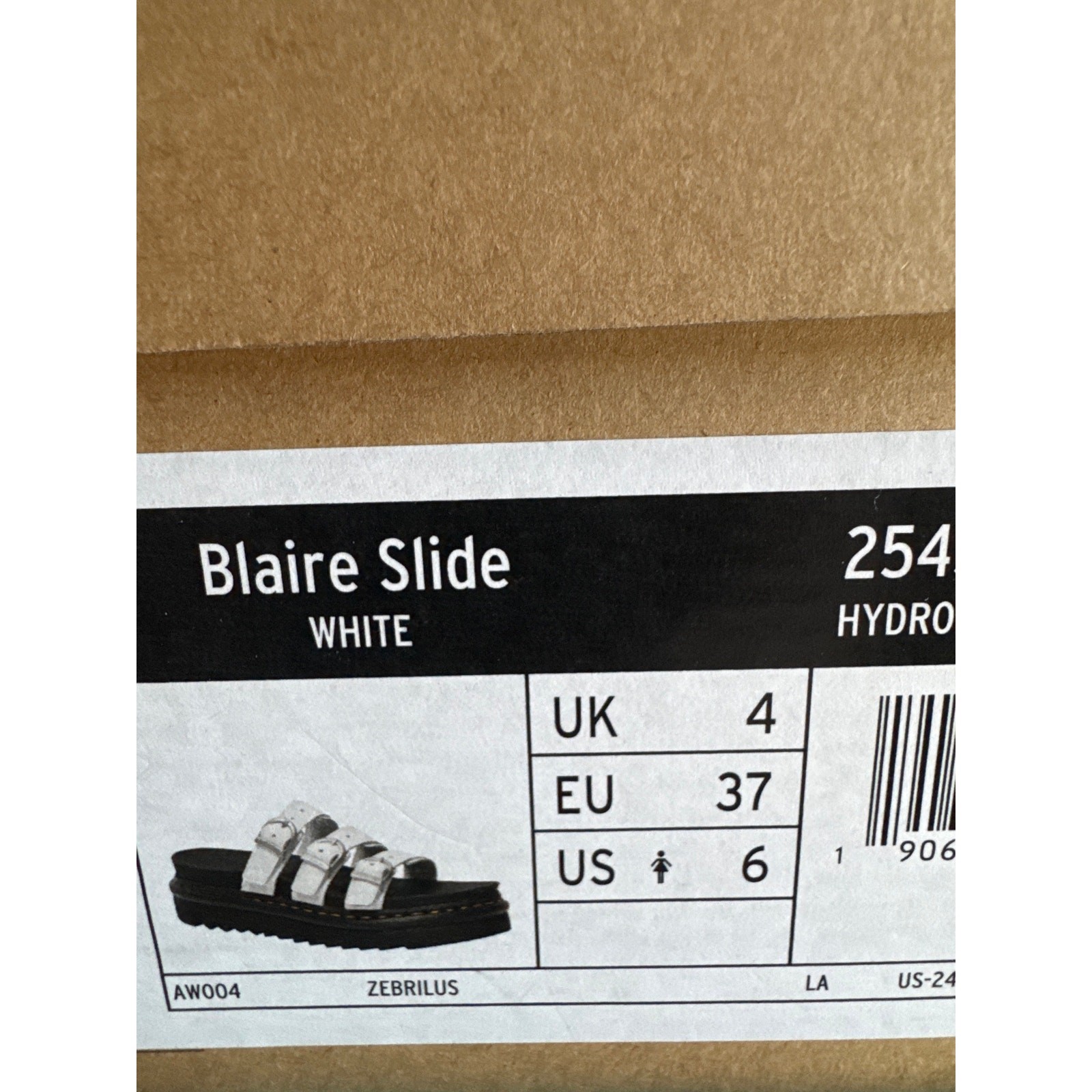 Womens Dr. Martens Blaire platform White Leather Slide Sandals white size 7 new