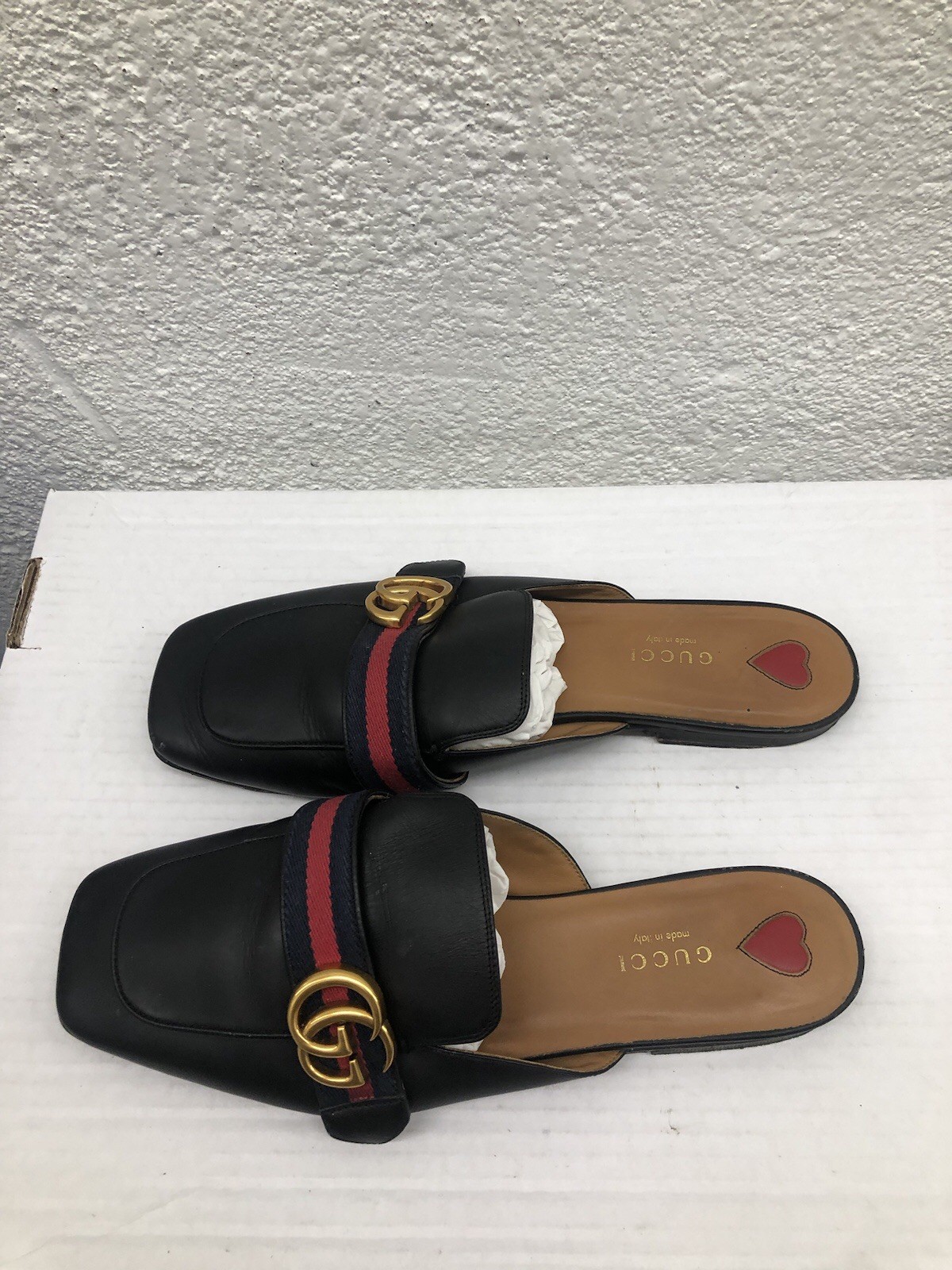 GUCCI Black Princetown Marmont Leather Loafers 10 US 40 EU L451