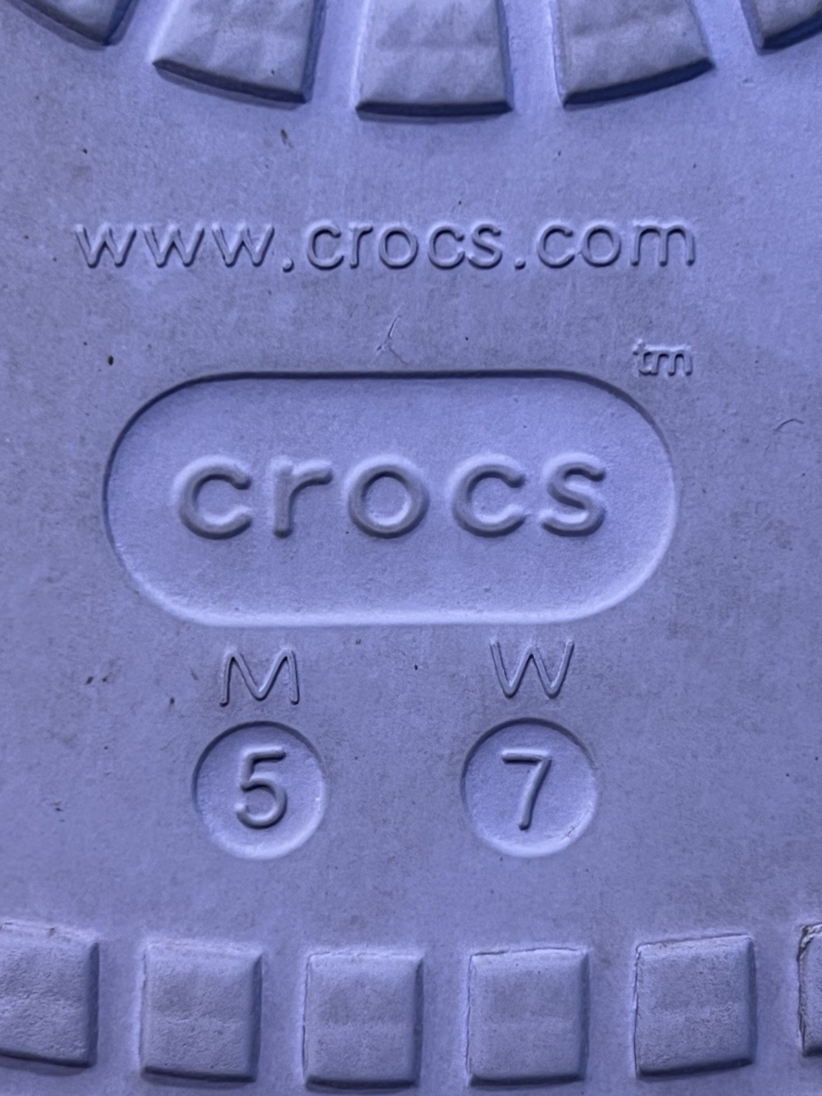 Crocs Classic CRUSH Platform Slide Sandals Moon Jelly Purple Women 7 Men 5