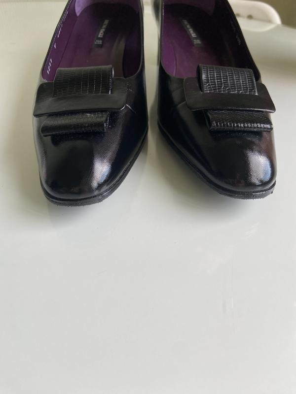Women Bruno Magli Heels Black Leather 38.5 #M1AV
