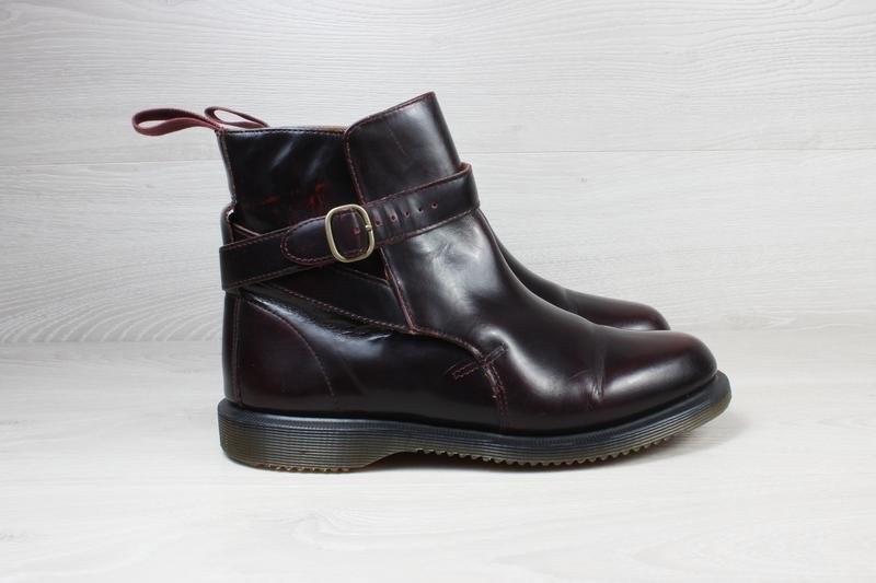 Women Dr Martens Boots Burgundy Leather 39 #3KO6