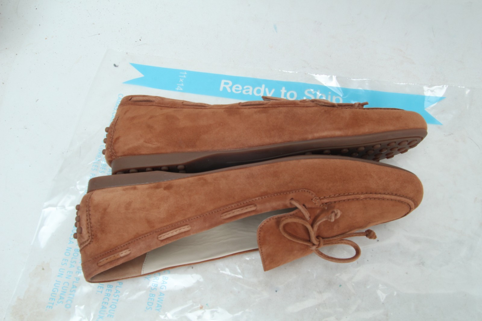 Amalfi by Rangonidublino loafer flats suede tan women’s cashmere suede sz 8 M