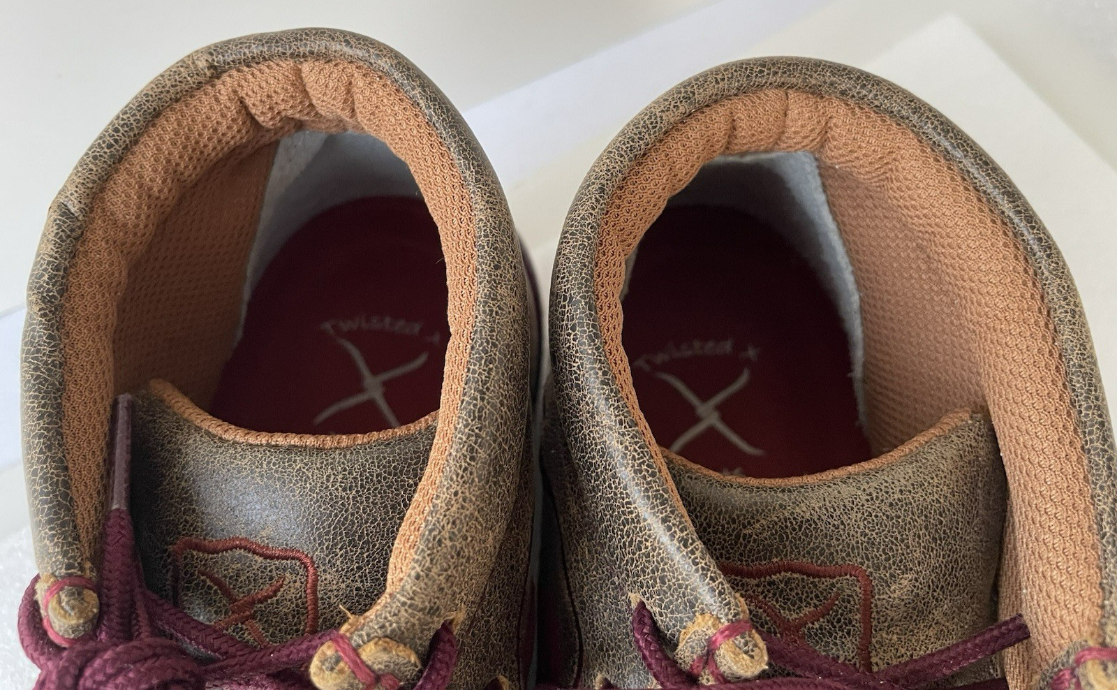 Twisted X Chukka Driving Moc Shoes Wo’s 8M Leather Embroidery Booties ~Excellent