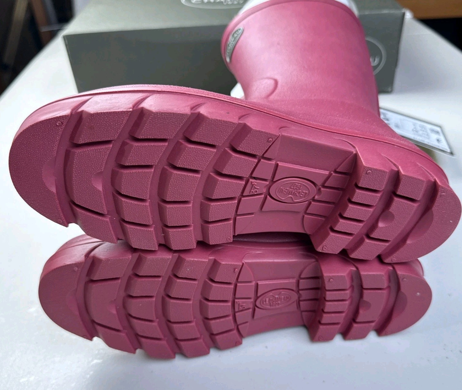 Le Chameau 1927 Rain Boots Women’s Size 6 Iris Botlyn Rose Pink Lined New w/ Box
