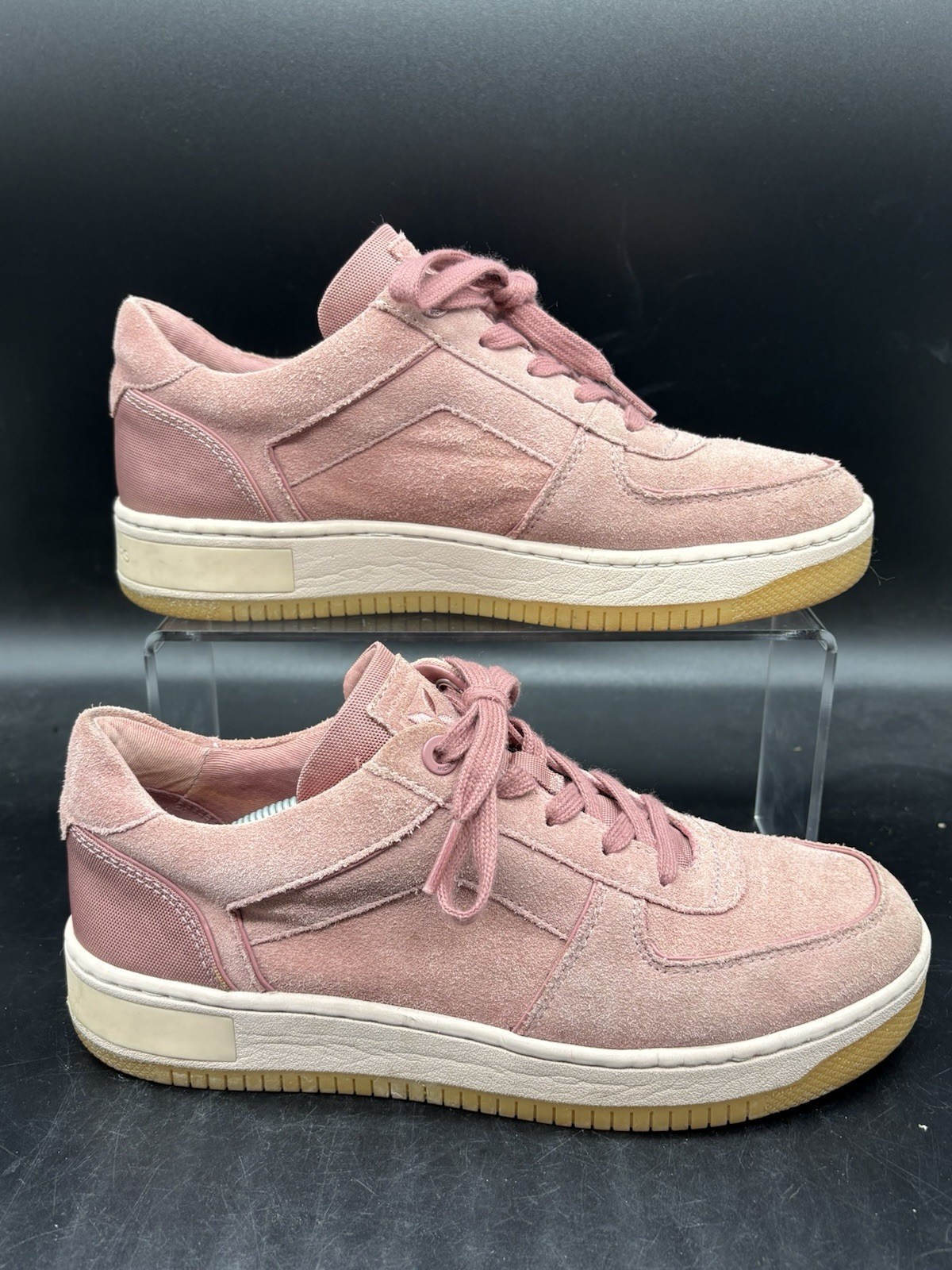Michael Kors Women’s Size 8 Pink Jaden Lace Up Suede Casual Sneakers