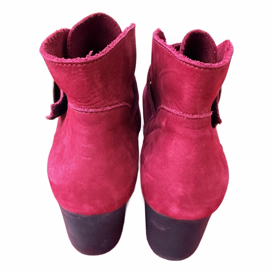 Arche Larrie Women’s Red Leather Wedge Ankle Boots