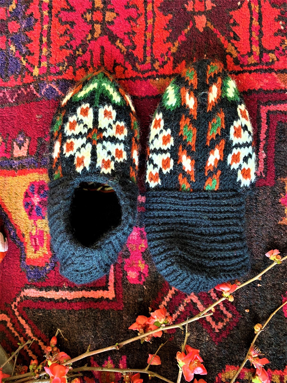 Women Hand knitted Slipper Socks with Suede Soles/ Fast Shipping from the USA