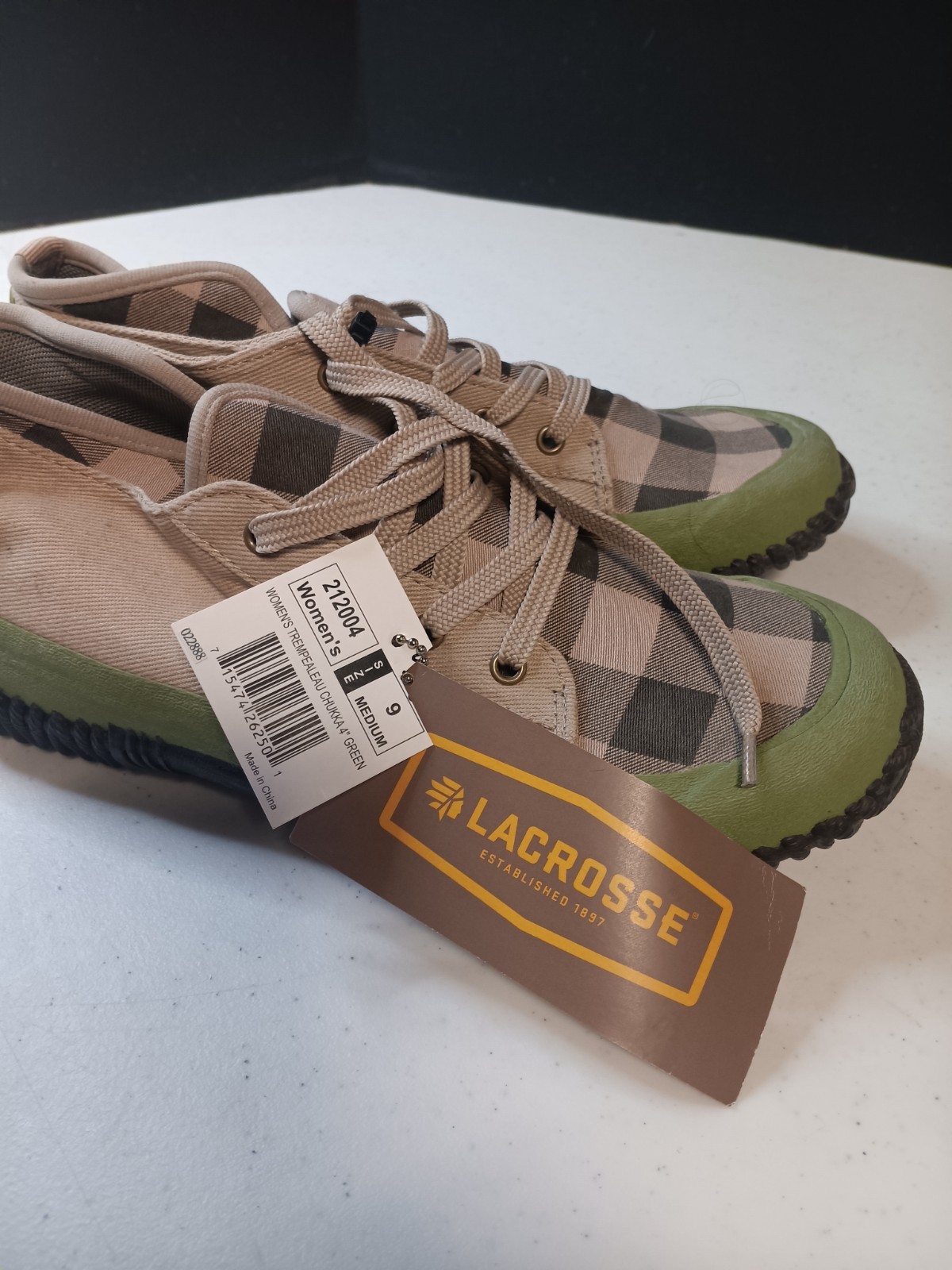 LACROSSE WOMEN’S Sz 9 TREMPEALEAU CHUKKA 4″ GREEN #212004 SHOE NEW WITHOUT BOX