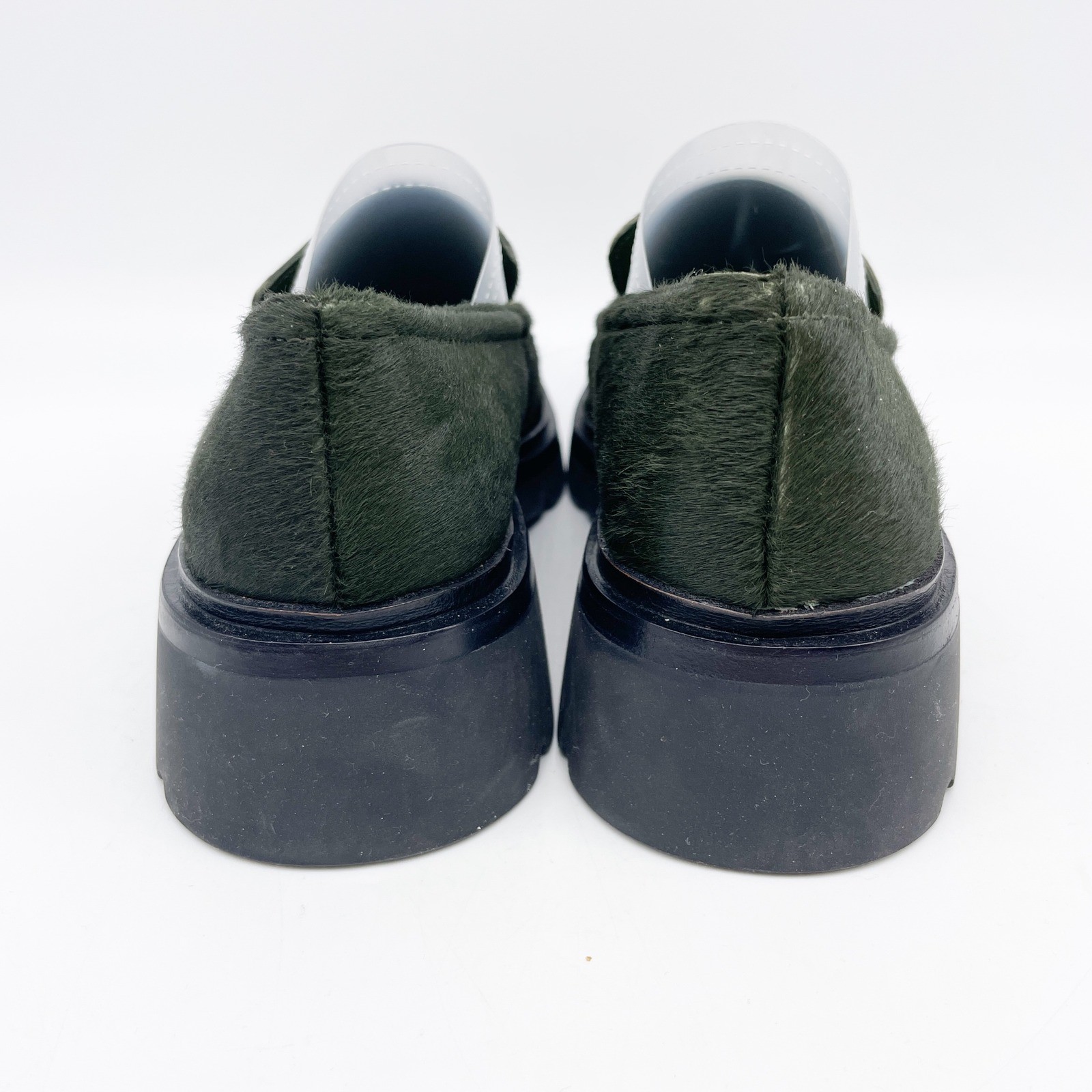 Vince Women’s Robin Genuine Calf Hair Lug Sole Loafer Olive Green US 6 / EUR 36