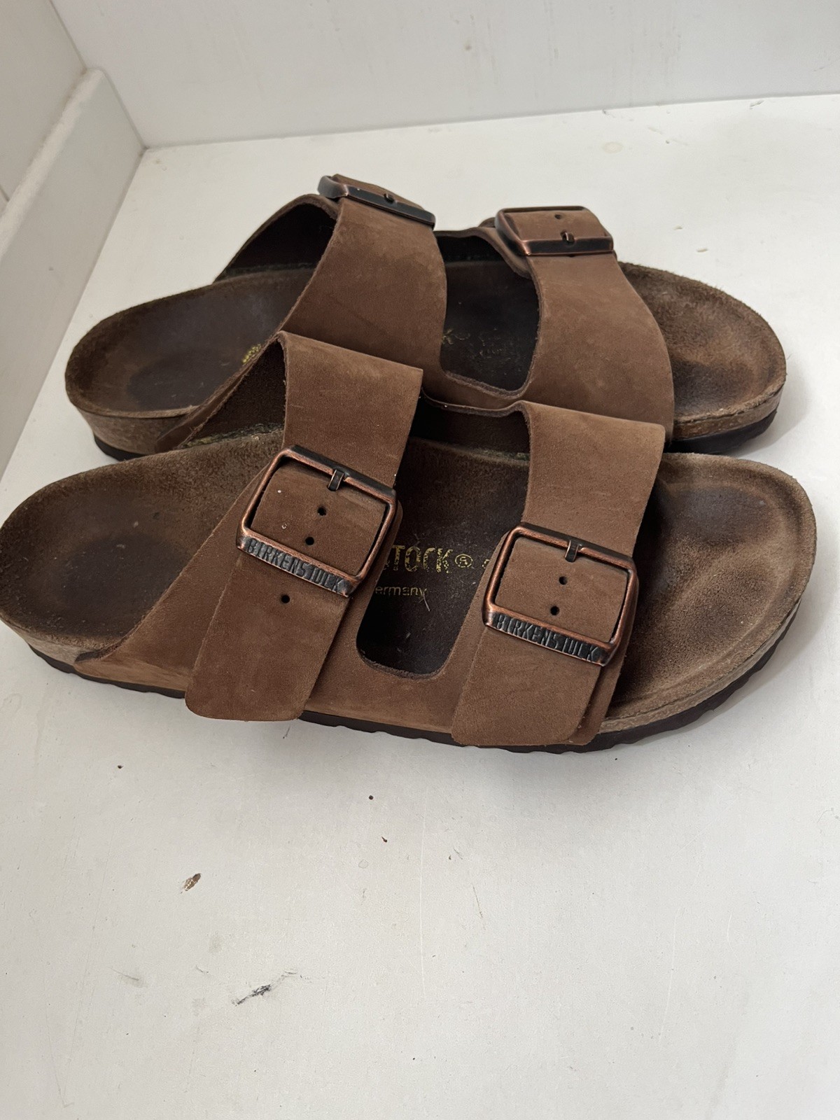 Birkenstock Arizona Nubuck Leather Mocha Brown EU 37 US W6