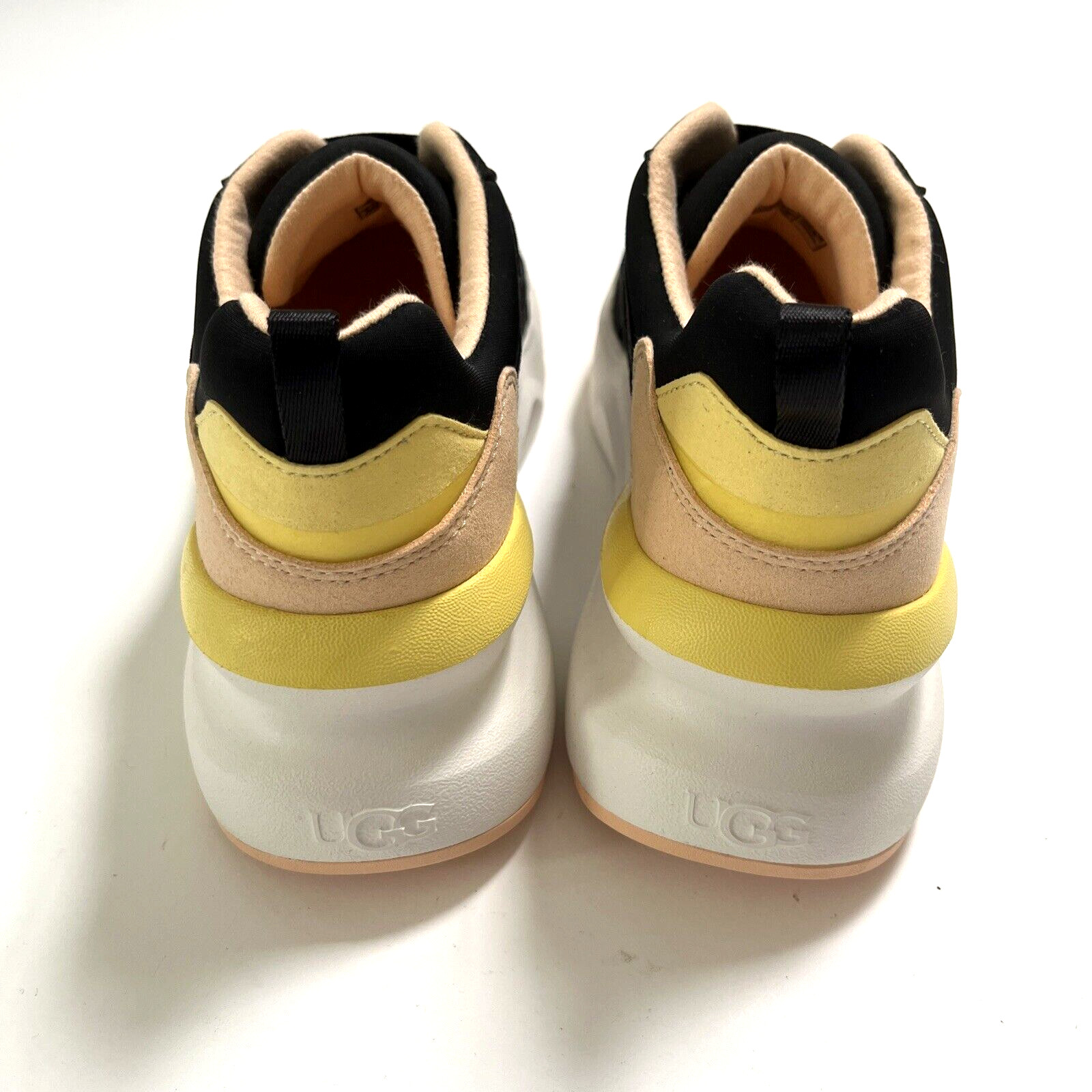 NWOB UGG LA Flex Fashion Sneakers – Black / Yellow – Size 8 Mesh Textile Urban