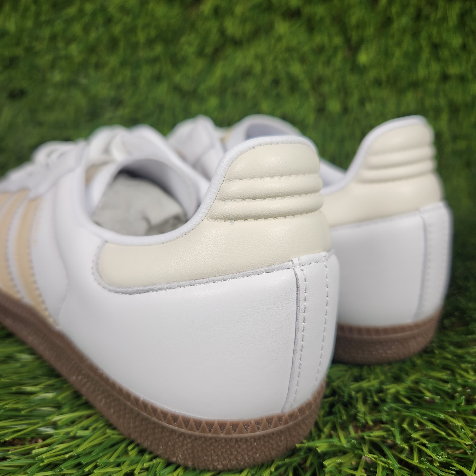 Adidas Samba OG Womens Sizes White Sand Beige Tan Sneaker Original Brown Bottom