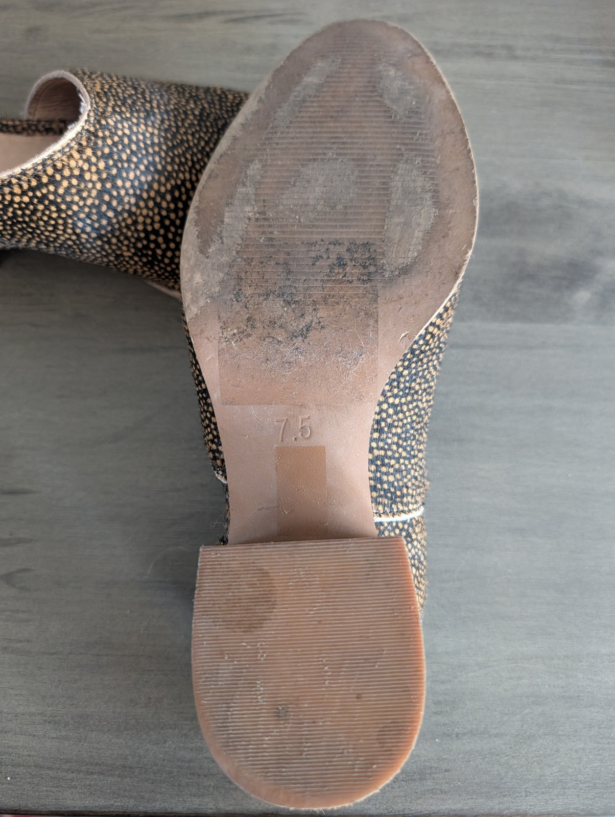 Madewell Boots Womens 7.5 Brown Calf Hair Animal Print Ankle Slip On Shoes
