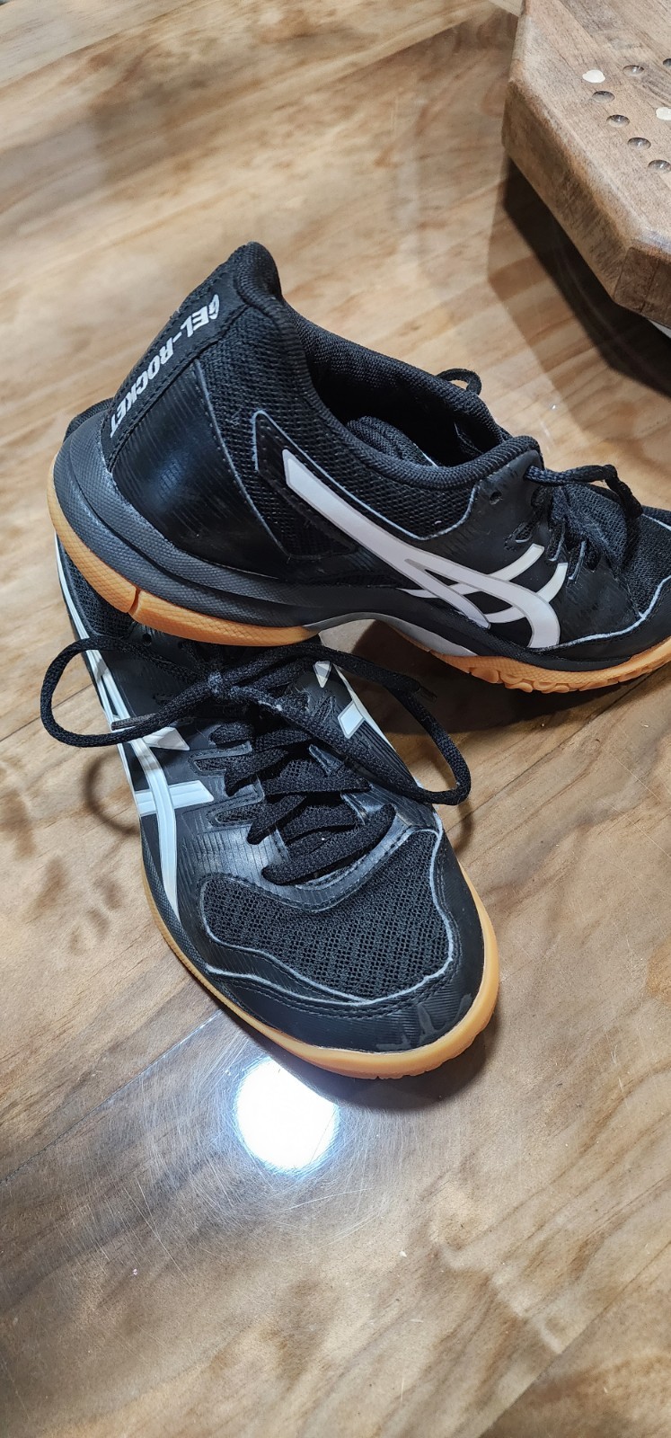 Size 6 – Asics Gel Rocket Black White