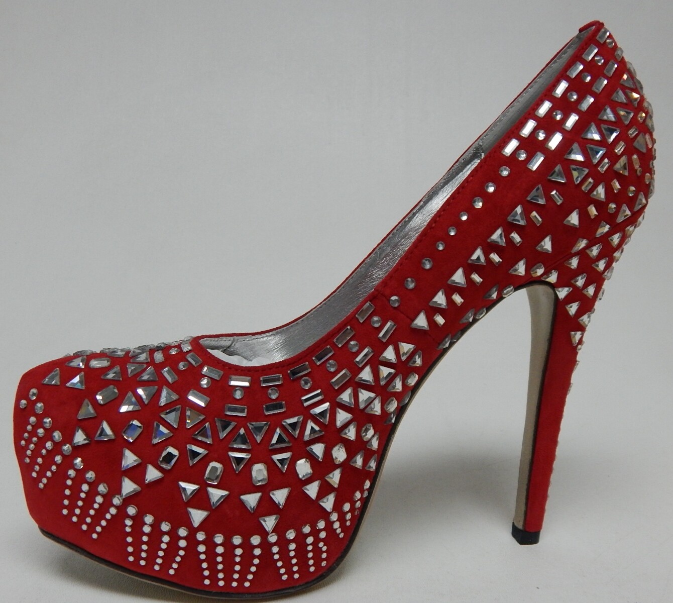 Lady Couture Chula Sz EU 41 (US 10-10.5) Women’s Suede Studded Platform Pump Red