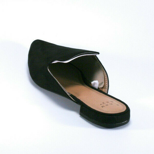 A New Day Target Faux Suede Textile Slide Flats Women’s Black NEW
