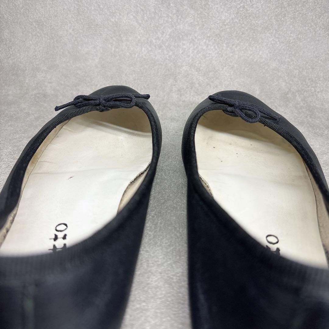 Repetto ballet shoes black flat shoes 37.5 from Japan