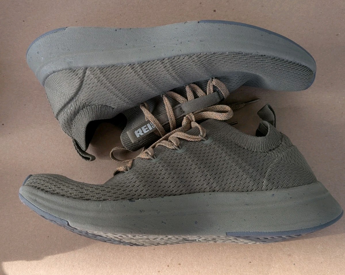 REI Co-op TrailBed Olive Knit Breathable Women’s Athletic Sneaker