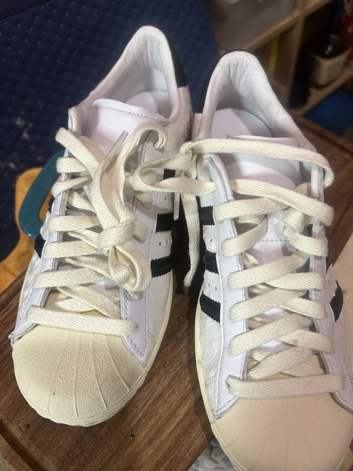 adidas Superstar Vintage Classic Shell Toe ‘White Black’ / JH5709 / Women’s 8