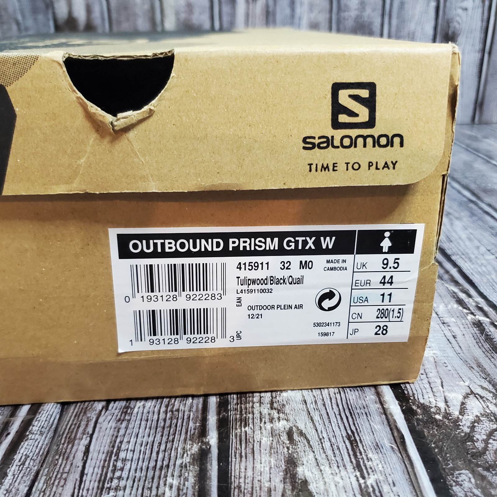 Salomon Women’s Outbound Prism GTX W Hiking 415911 Tulipwood Black Quail Size 11