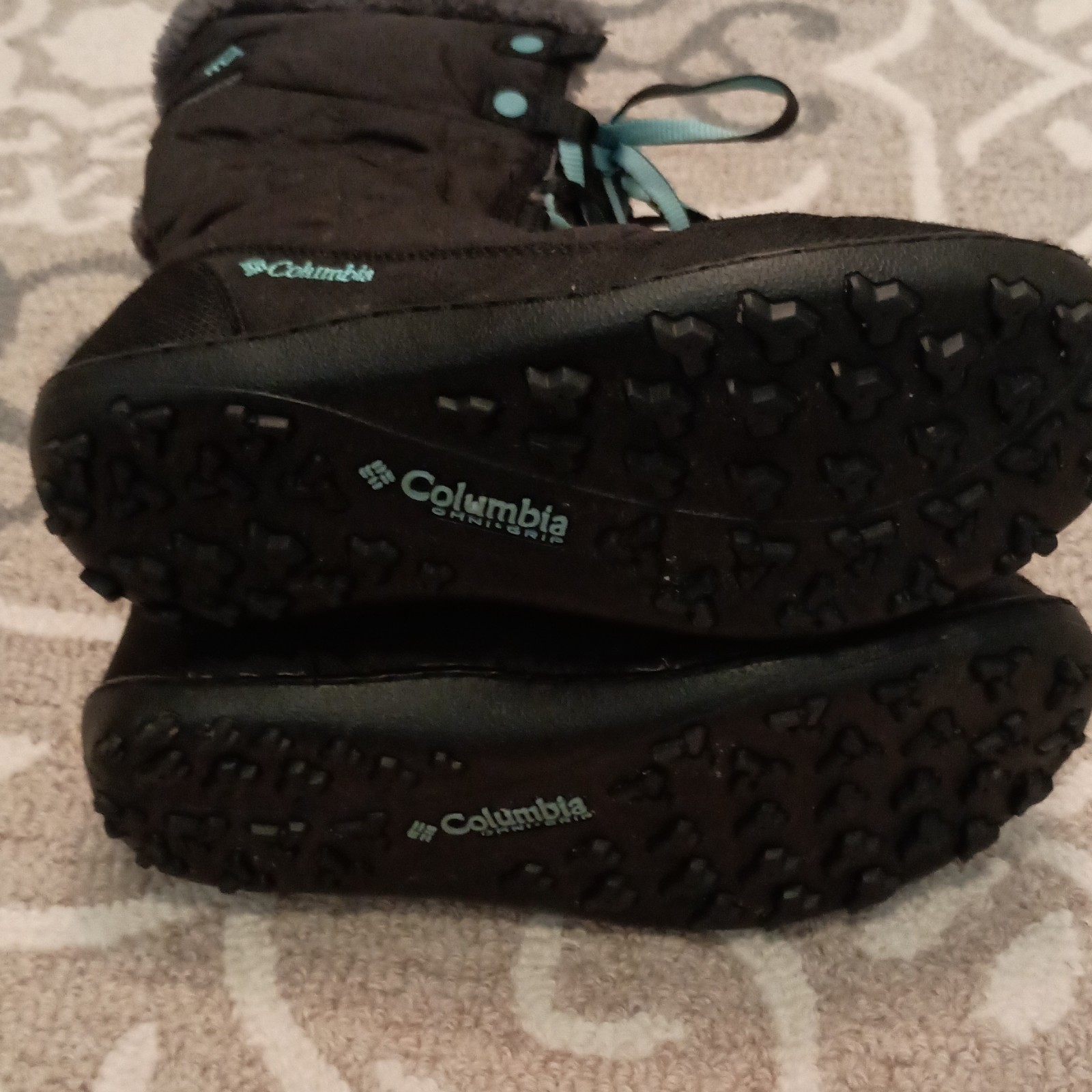Columbia Snow Boots Faux Fur Lined Lace Up Black US 7 UK 6 EU 39