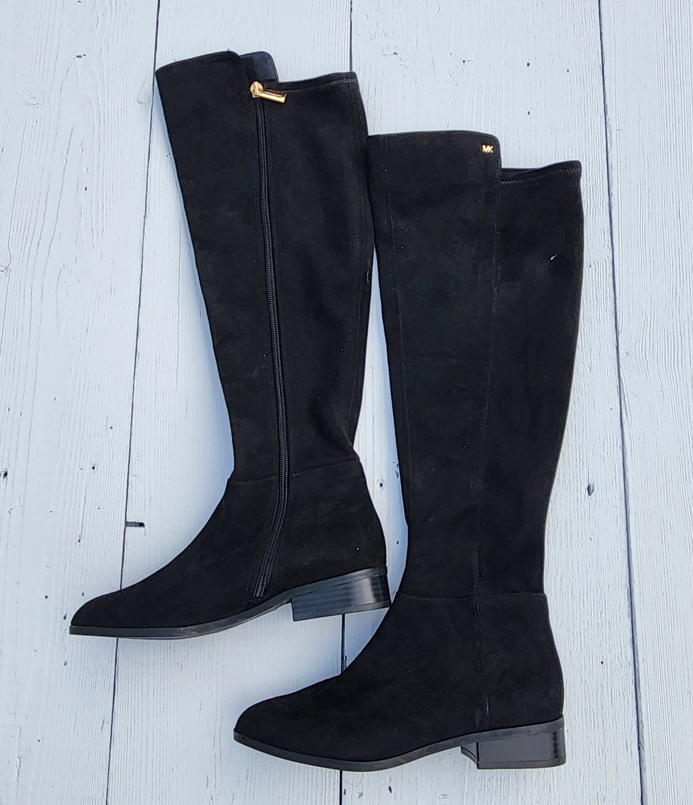 Michael Kors MK Bromley Black Suede Knee High Boots US 5.5 EU 35.5