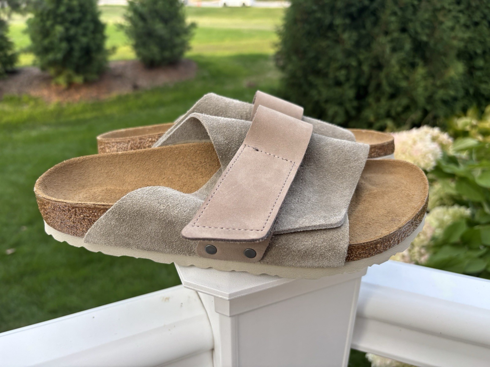 NEW! Birkenstock Kyoto Taupe Nubuck/Suede Leather~Narrow/Regular Size 40(9-9.5)